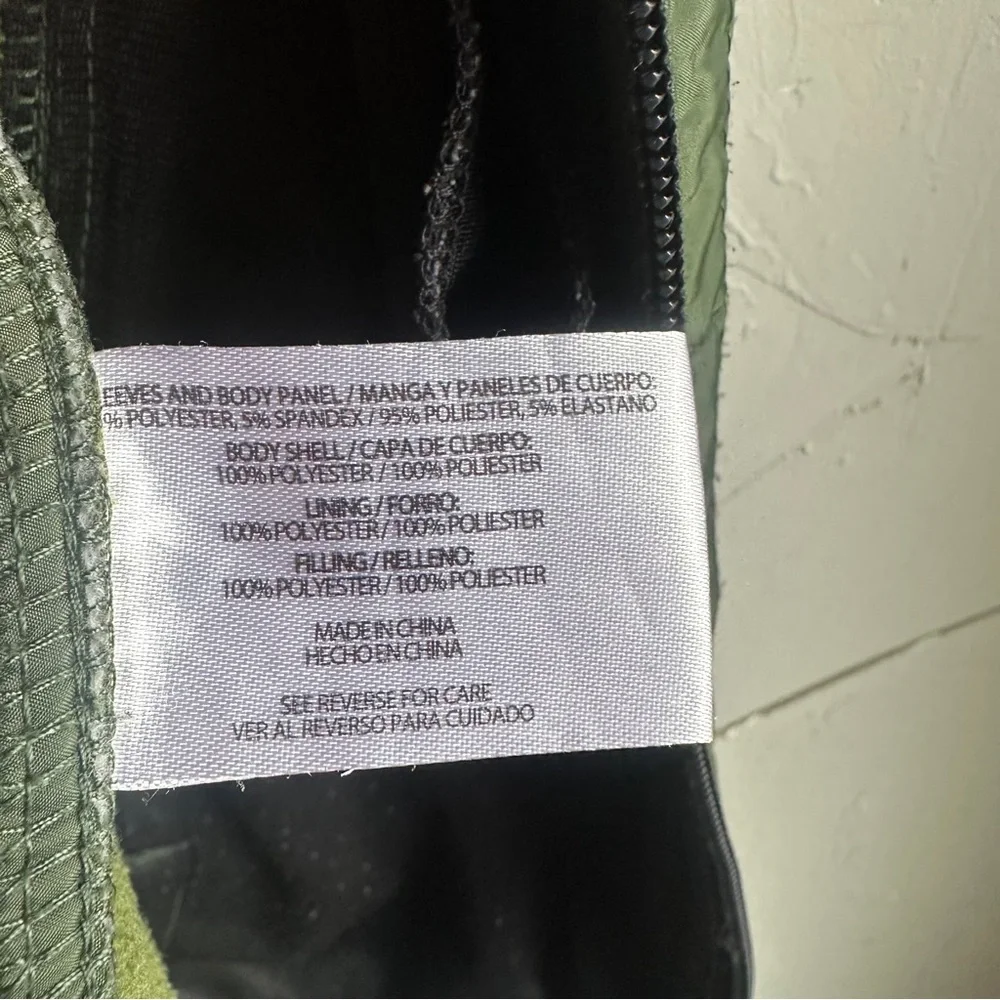Orvis Green Quilted Jacket Fleece Hybrid Outdoor Gorpcore‎ Utility Zip Up Hiking